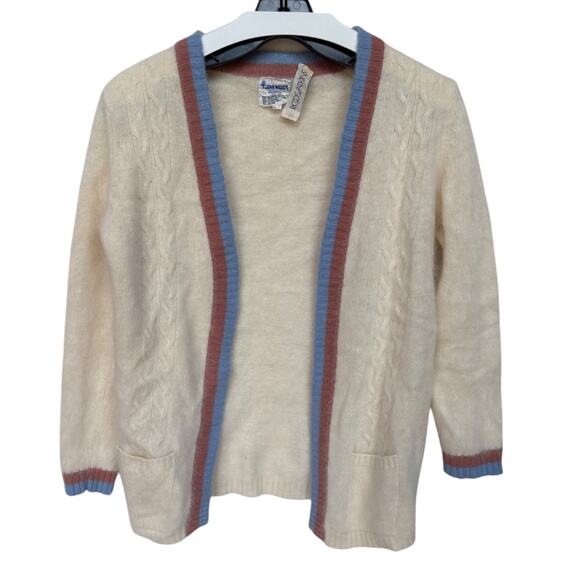 Vintage Lambswool and Angora Open Front Cardi with Flaws size S(?) Please Read! - Picture 1 of 8